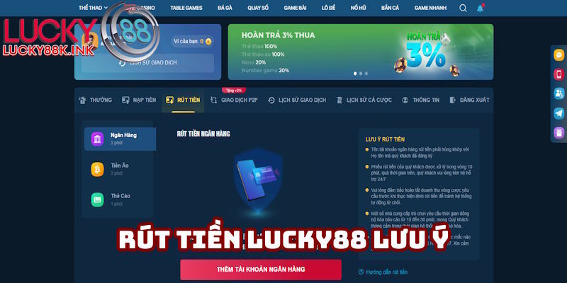 Chi tiết lưu ý khi bạn thực hiện rút tiền